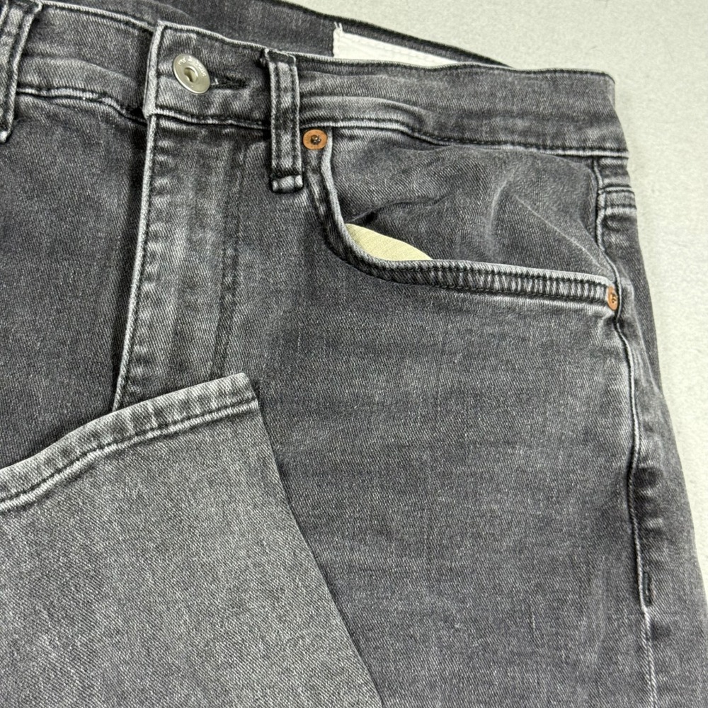 Rag & Bone Fit 1 Skinny Jeans Men 33x32 Washed Black Distressed Denim Pants READ